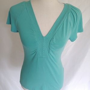 Banana Republic Teal V Neck Top